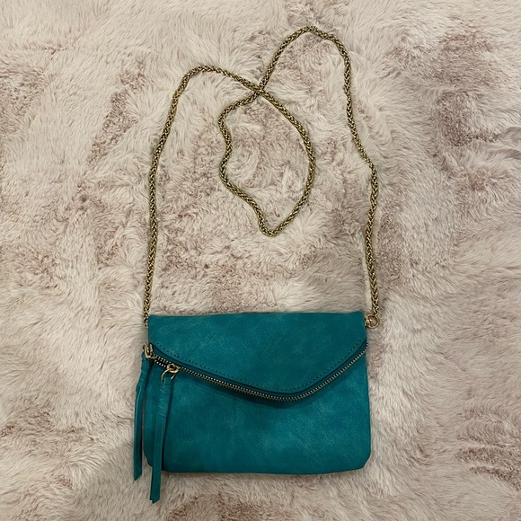 Anthropologie Handbags - Anthropologie Street Level Teal Crossbody Purse